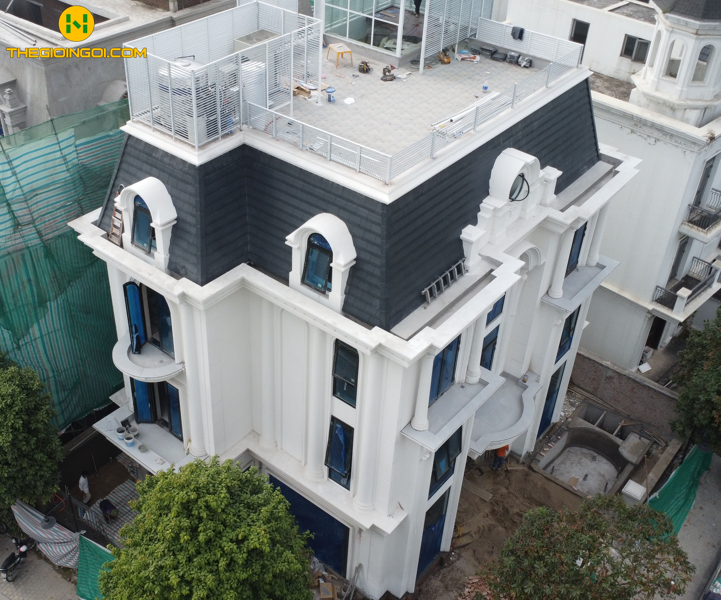 Lợp ngói biệt thự Nguyệt Quế - Vinhomes The Harmony Long Biên