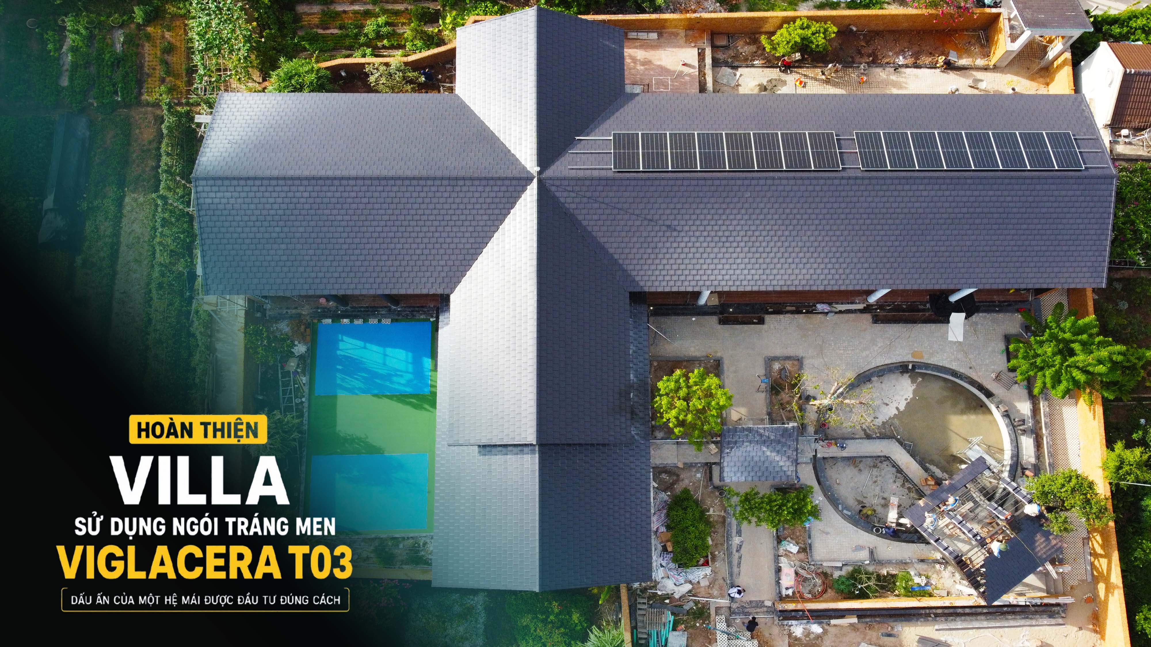 Hoàn Thiện Villa Sử Dụng Ngói Tráng Men Viglacera T03 – Dấu Ấn Của Một Hệ Mái Được Đầu Tư Đúng Cách