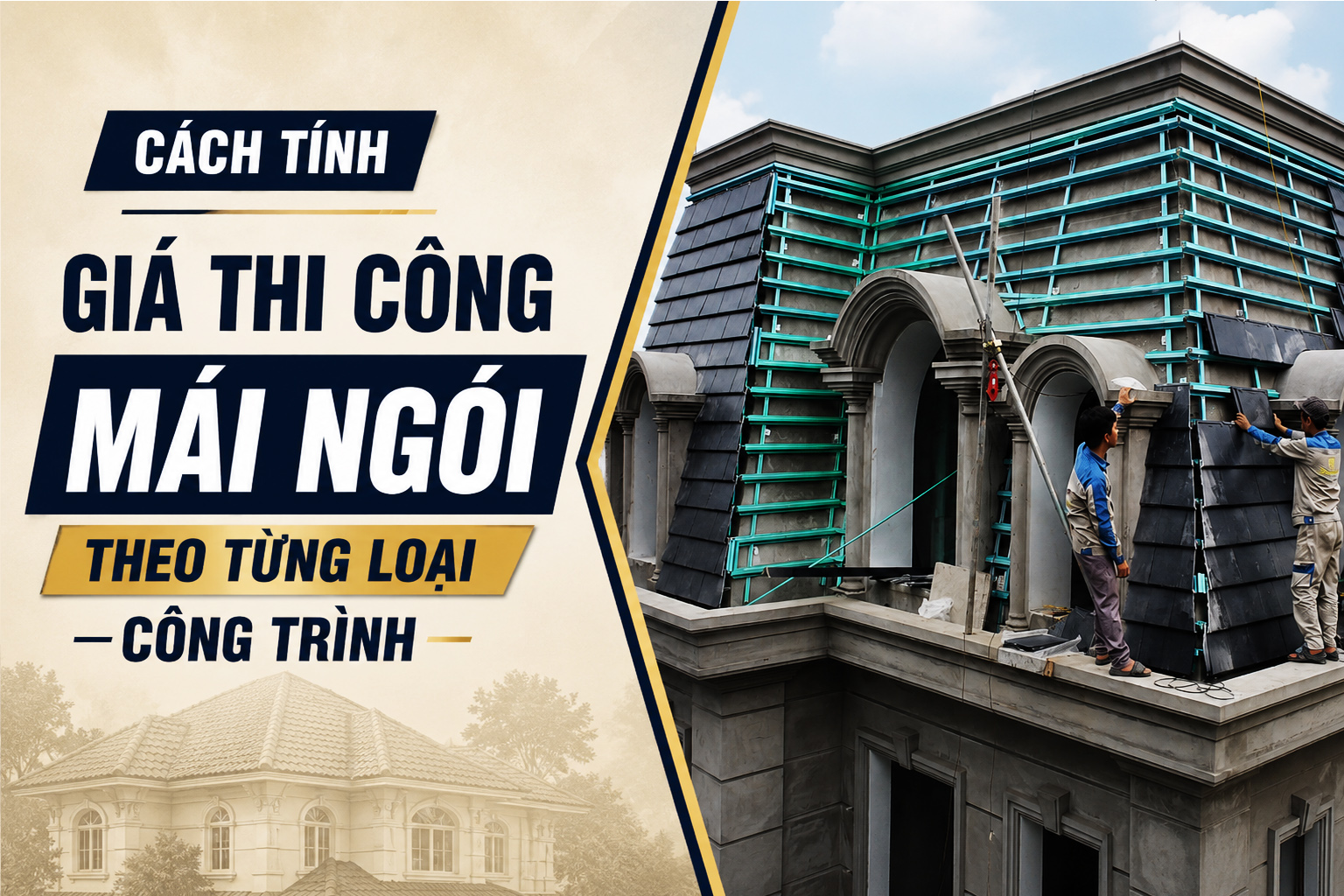 Giá Thi Công Mái Ngói Trọn Gói – Cách Đọc Báo Giá Để Tránh Chọn Nhầm Đơn Vị
