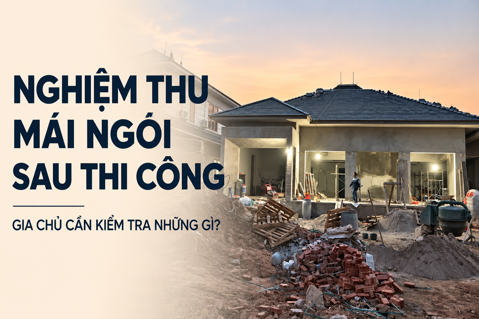 Nghiệm thu mái ngói sau thi công: Gia chủ cần kiểm tra những gì?