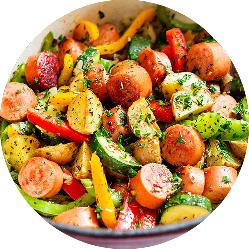 4. Biến Tấu Món Xúc Xích Xào Rau Củ