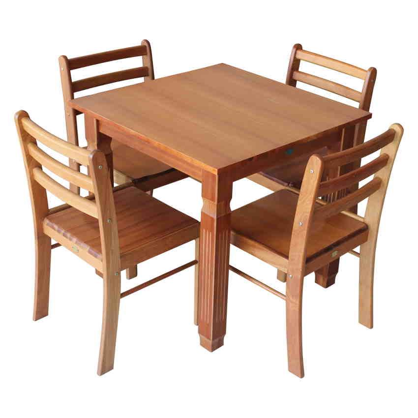 Bàn vuông (800*800) K1 + 4 ghế cafe