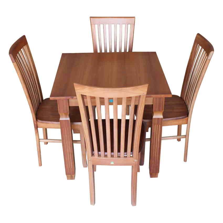 Bàn vuông (800*800) K1 + 4 ghế Si 2002