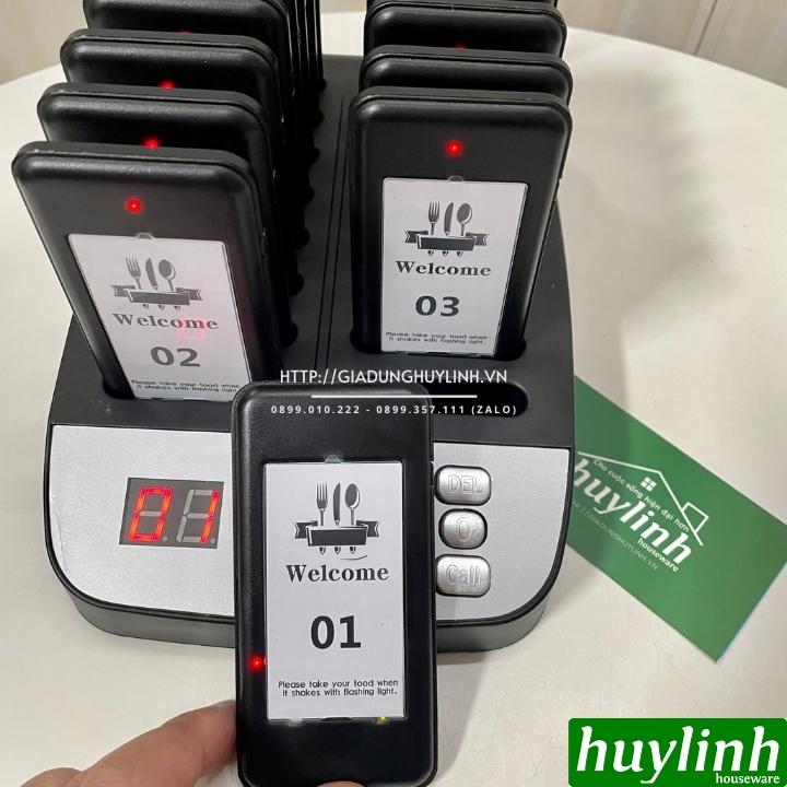 Bộ 16 thẻ rung và chuông tự phục vụ bán kính 30m và 50m
