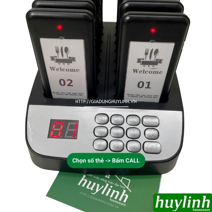 Bộ 16 thẻ rung và chuông tự phục vụ bán kính 30m và 50m