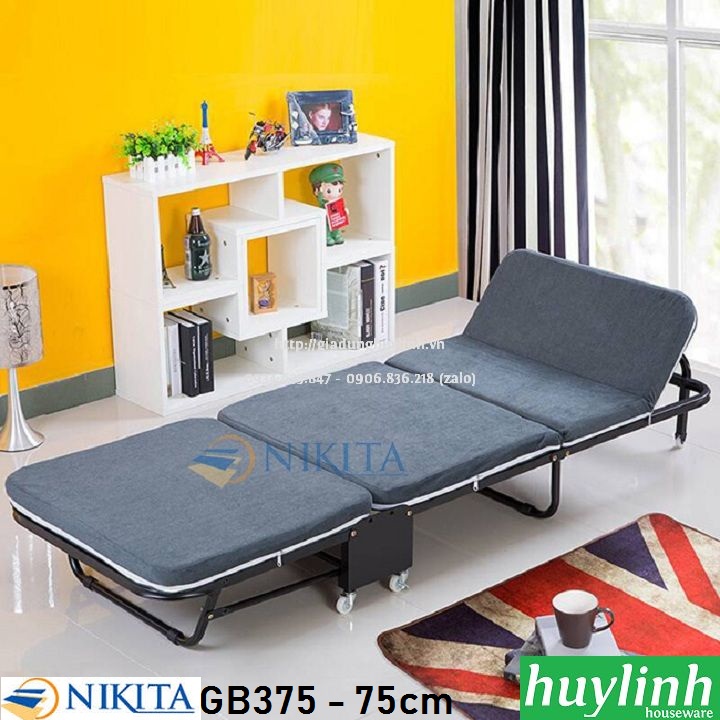 Giường xếp gấp 3 khúc Nikita GB375 - 180x75cm