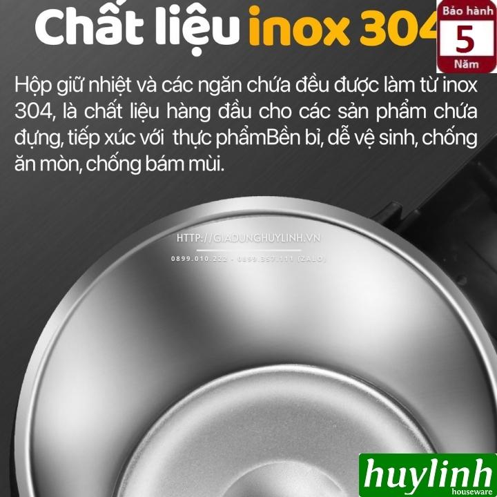 Hộp cơm giữ nhiệt 3 ngăn 2Good HC02 - 2 lít - Tặng túi xách 3