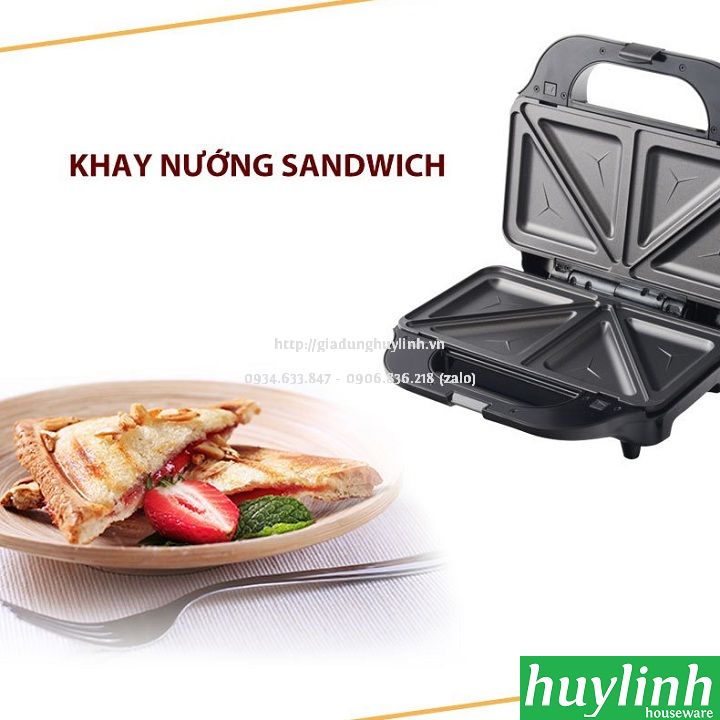 Máy nướng bánh sandwich 3 trong 1 Tiross TS9655 - 900W 3