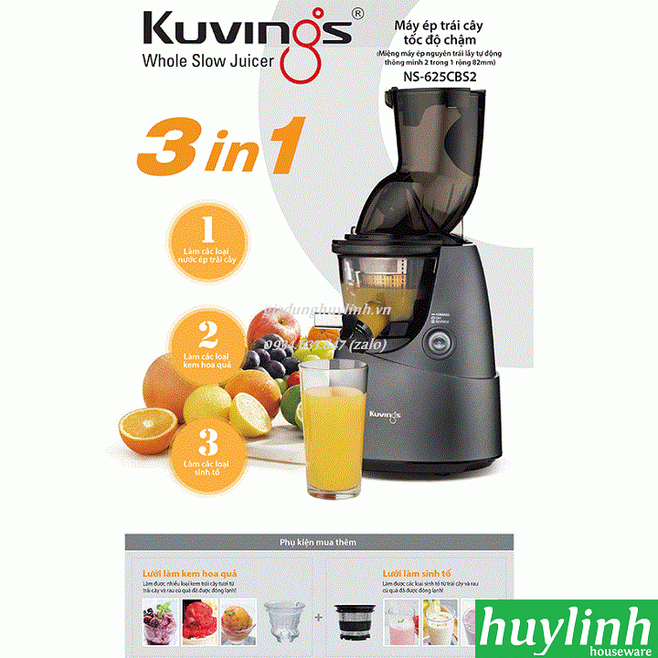 Máy ép chậm Kuvings NS-625CBS2 3