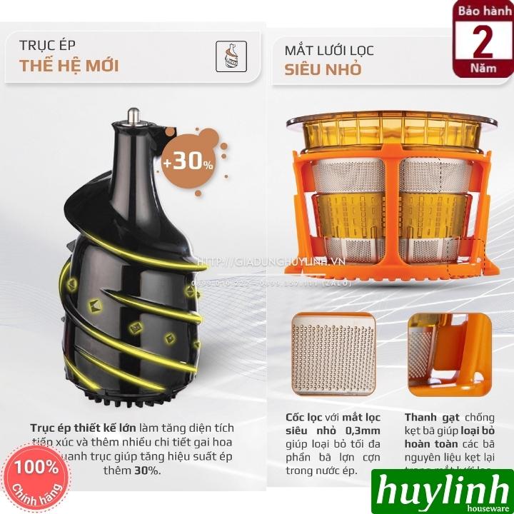 Máy ép chậm Olivo SJ200 - 260W - 3 lưới ép - Tặng voucher + sách công thức 8