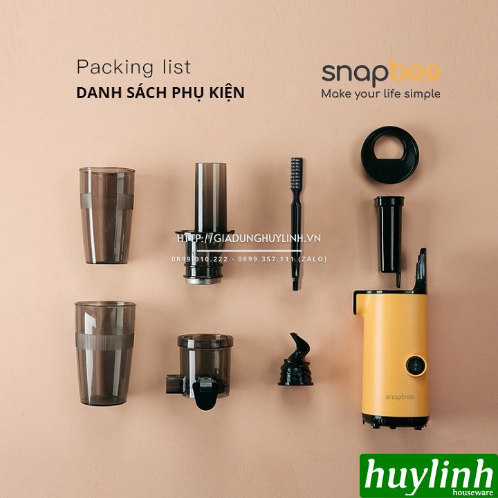 Máy ép chậm Snapbee SK-202VN - Tặng Voucher + Sách Công Thức 2