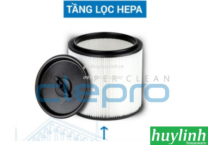 Máy hút bụi công nghiệp Clepro S1/30 - 30 lít 4