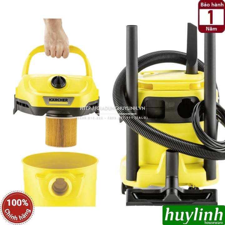 Máy hút bụi khô và ướt Karcher WD2 Plus V - 12 lít - Tặng bộ 5 túi lọc bụi 2