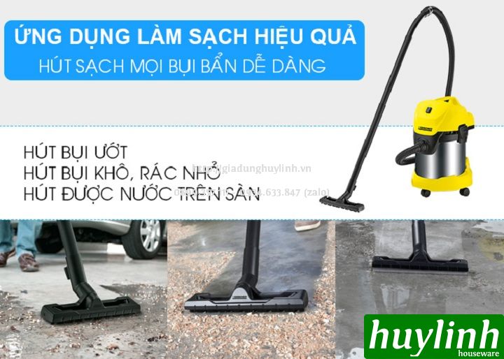 Máy hút bụi khô và ướt Karcher WD3 Premium - Tặng 5 túi lọc bụi 4