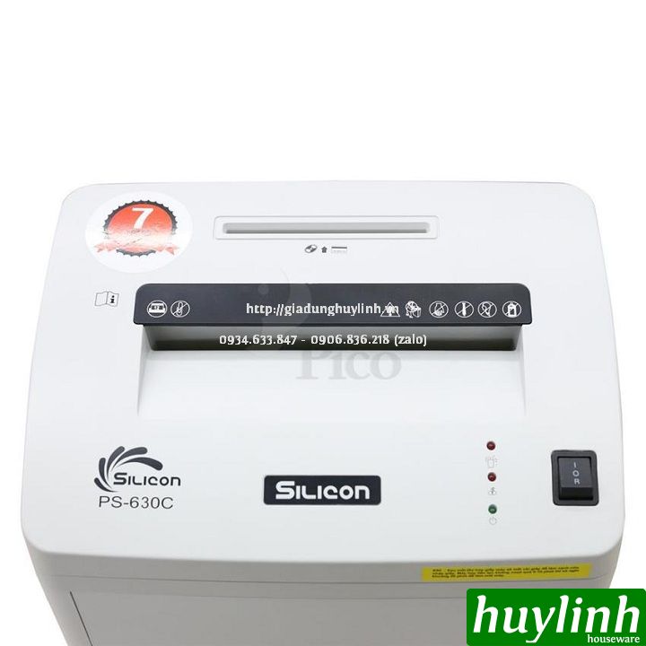 Máy hủy tài liệu Silicon PS-630C - 12 tờ/lần - 21 lít 4