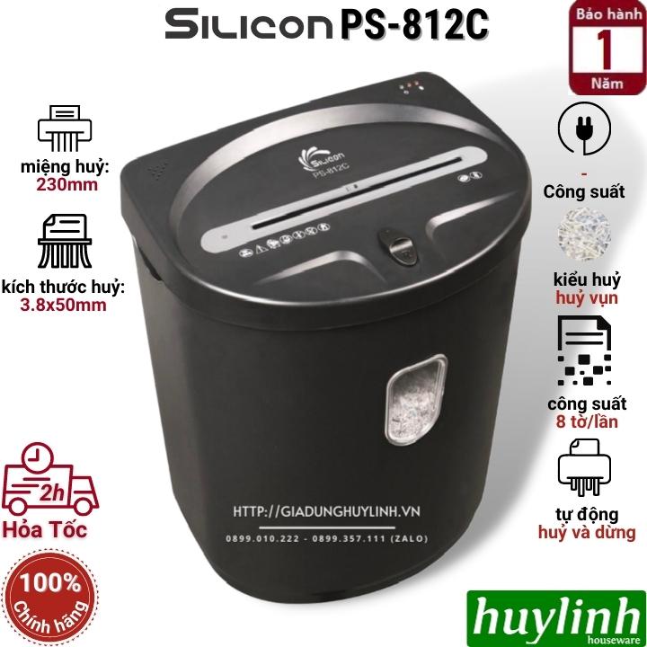 Máy hủy tài liệu Silicon PS-812C - 21 lít