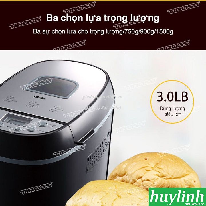 Máy làm bánh mì Tiross TS822 - 12 chức năng 5