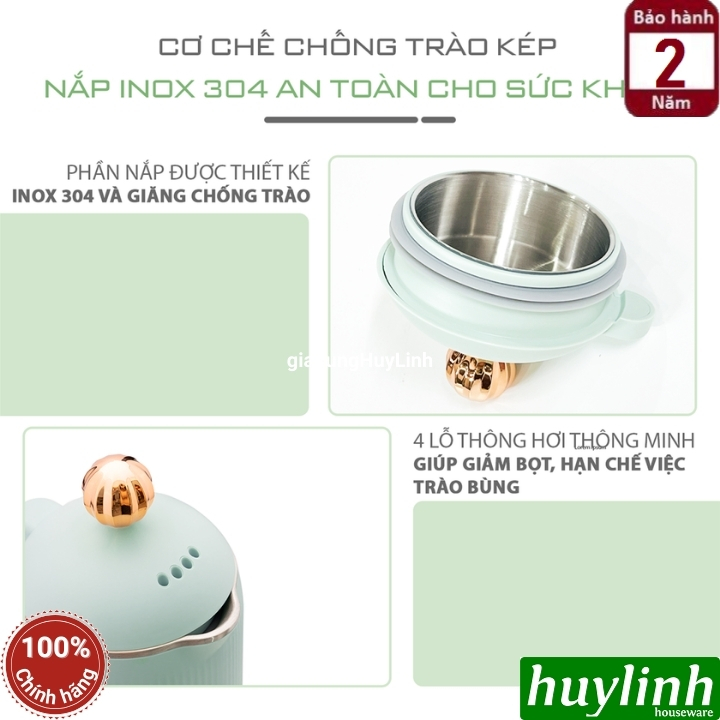 [Tặng thớt] Máy làm sữa hạt mini Tapuho TMB600 PLUS - 800ml - 750W - 8 Chức năng 2