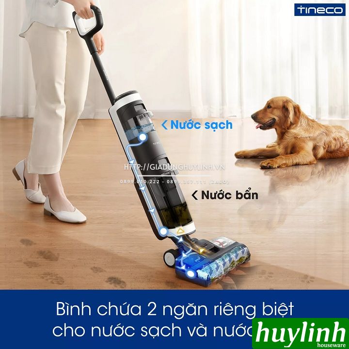 Máy hút bụi lau sàn thông minh dùng pin Tineco Floor One S3 4