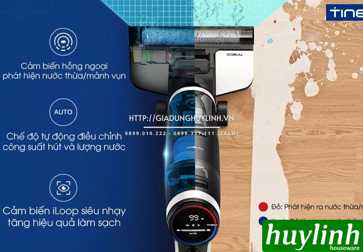 Máy hút bụi lau sàn thông minh dùng pin Tineco Floor One S3 9