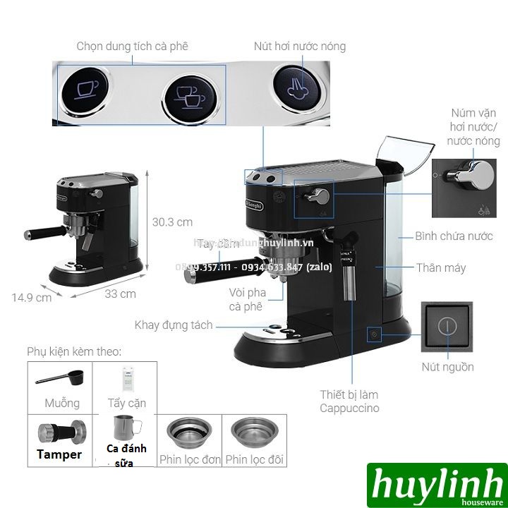 Máy pha cà phê Espresso Delonghi EC785 (GY - BG - AZ) 4