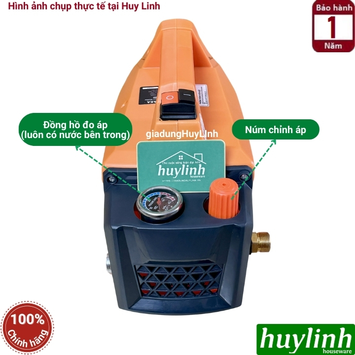 Máy xịt rửa xe chỉnh áp Osaka S500 - 3000W - Model 2024 - Có chống giật - Tặng béc rửa máy lạnh, điều hoà 7