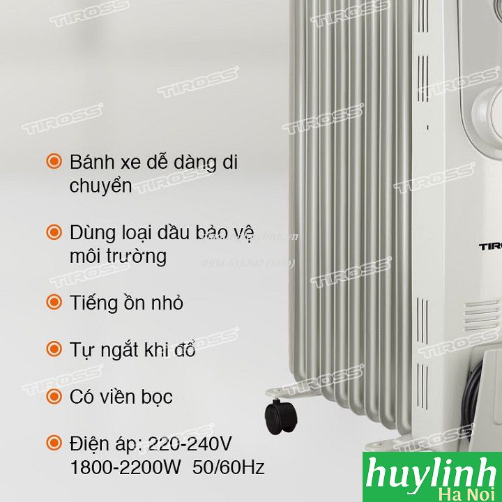 Máy sưởi dầu 9 thanh Tiross TS923 4