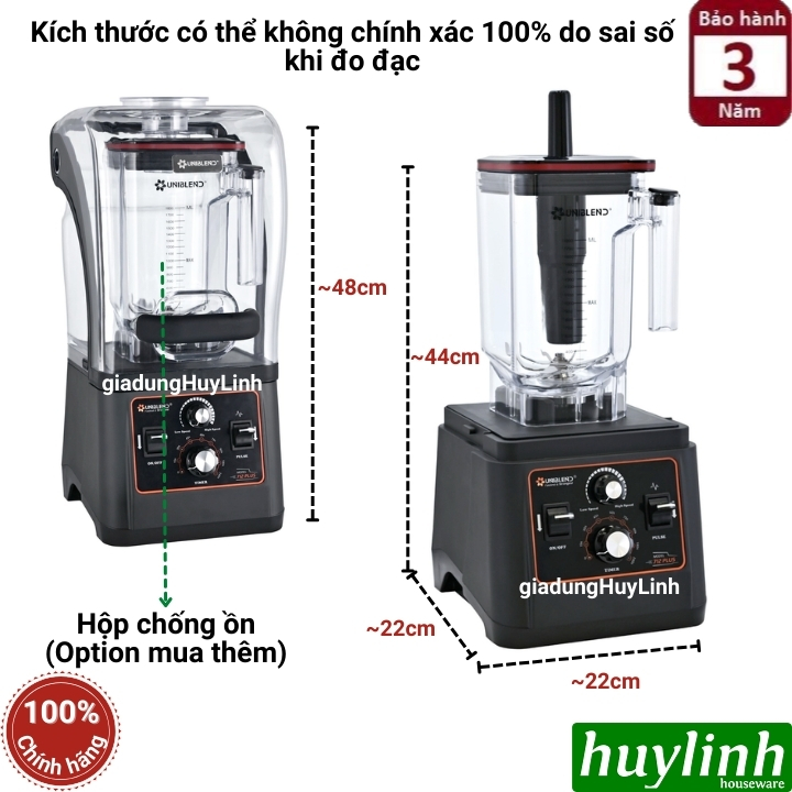 Máy xay sinh tố công nghiệp Uniblend UB-712 Plus - Có hẹn giờ - 1680W - Dung tích 1.8 lít 2