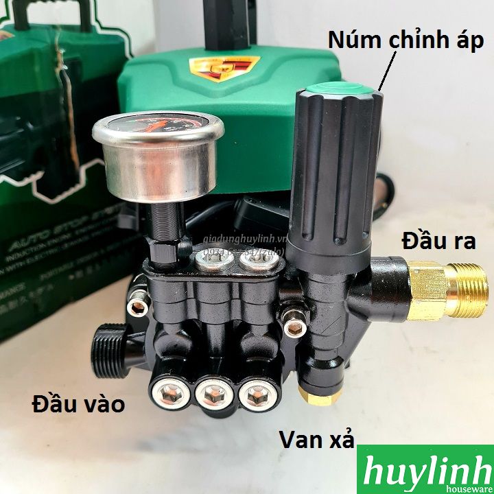 Máy xịt rửa xe chỉnh áp Zukui RS5 - 2600W - Tặng bình xà bông + béc rửa máy lạnh 3