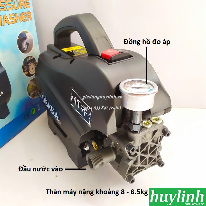 Máy rửa xe Osaka 2400W thế hệ 2 màu đen 3