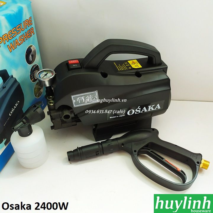 Máy rửa xe Osaka 2400W thế hệ 2 màu đen