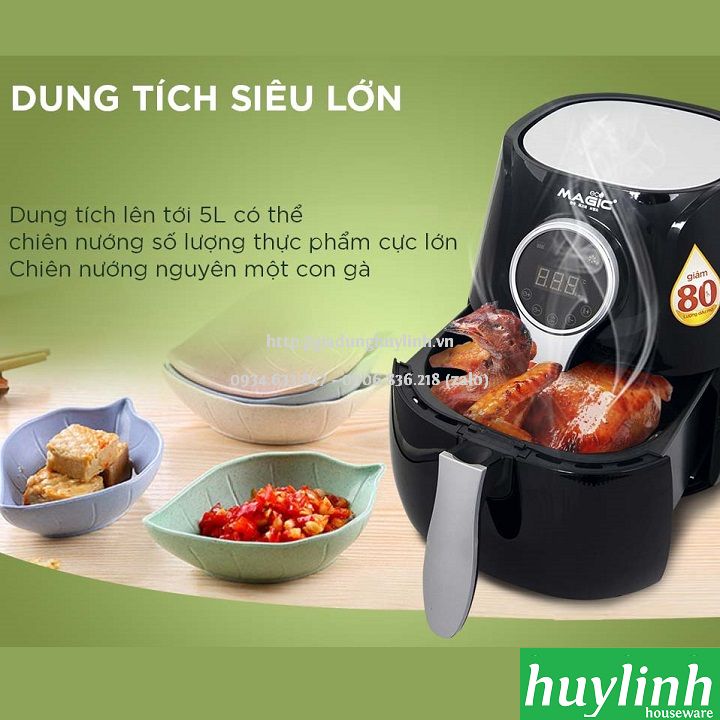 Nồi chiên không dầu điện tử Magic ECO AC-100 - 5 lít - Made in Thái Lan 6