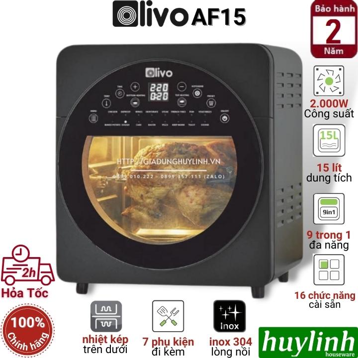 Nồi chiên không dầu điện tử Olivo AF15 - 15 lít