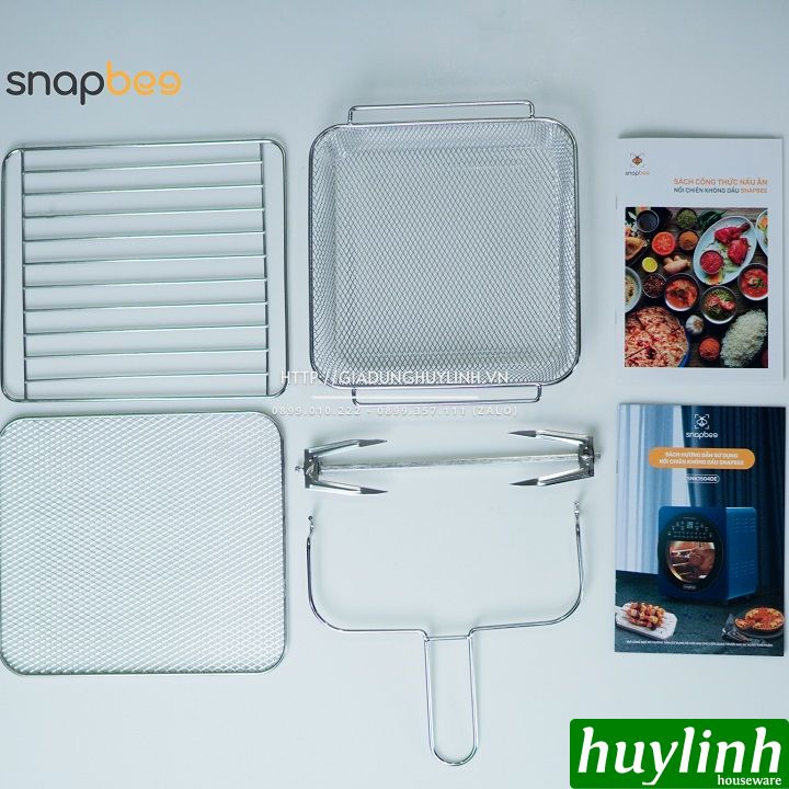 Nồi chiên không dầu điện tử Snapbee NK1504DE - 14 lít - Tặng Voucher + Bao tay + Sách công thức 3