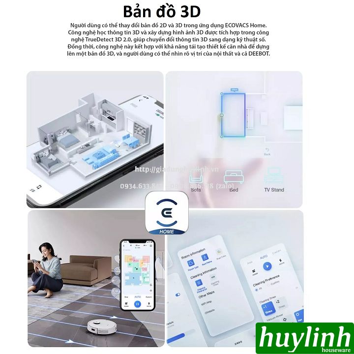 Robot hút bụi lau nhà Ecovacs Deebot T9 - 3000pa - Bản Quốc Tế - Hàng chính hãng 5