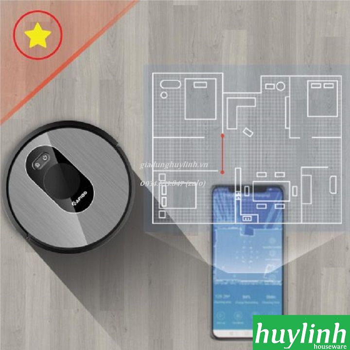 Robot hút bụi lau nhà Rapido R8S - Có rada cao cấp 4
