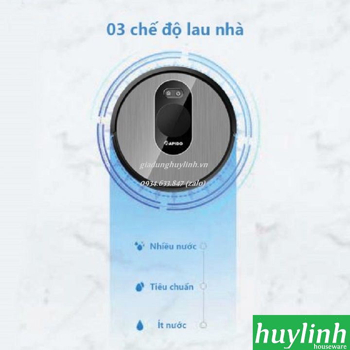 Robot hút bụi lau nhà Rapido R8S - Có rada cao cấp 8