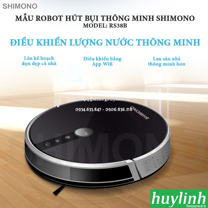 Robot hút bụi lau nhà Shimono RS38B - Điều khiển smartphone 3