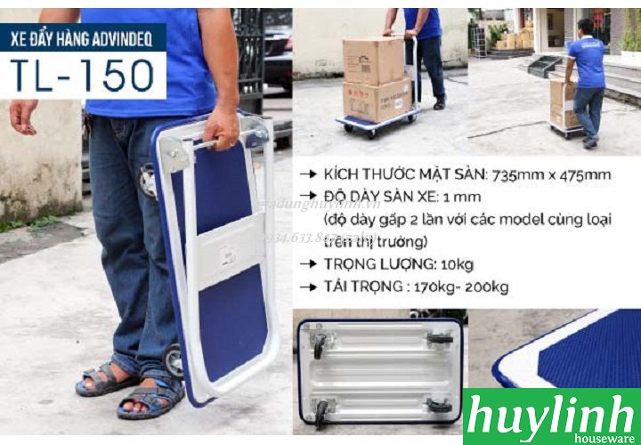 Xe đẩy hàng Advindeq TL-150 - 200kg - giadunghuylinh.vn 6