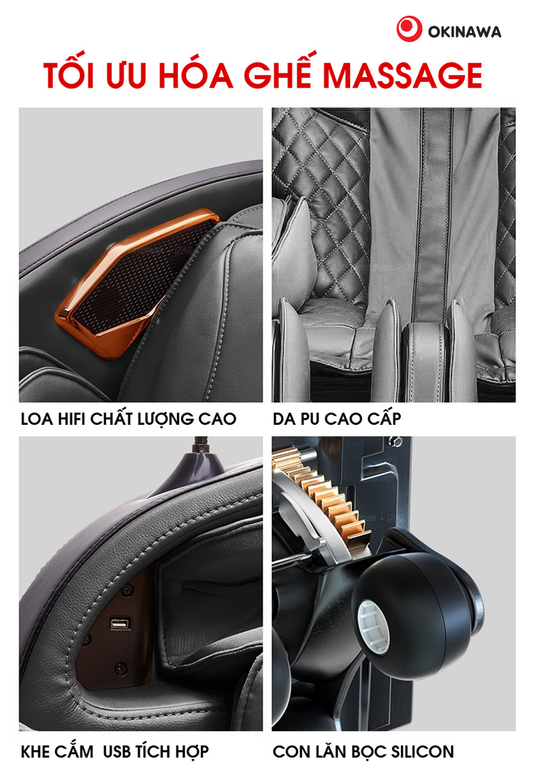 GHẾ MASSAGE OKINAWA LEGACY S-801 CHÍNH HÃNG