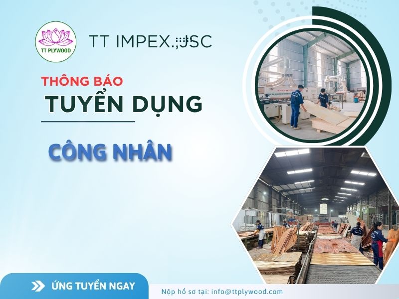 Tuyển công nhân nhà máy ván ép – tại Thanh Sơn, Phú Thọ