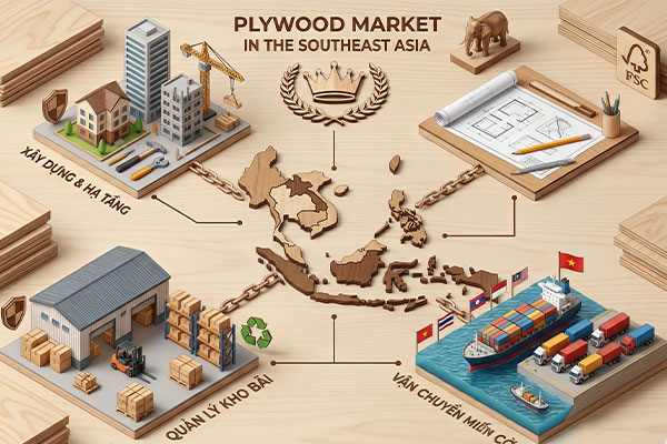 Plywood exports to the Middle East