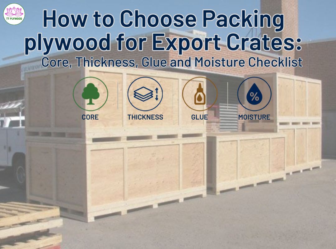How to Choose Packing Plywood for Export Crates: Core, Thickness, Glue and Moisture Checklist