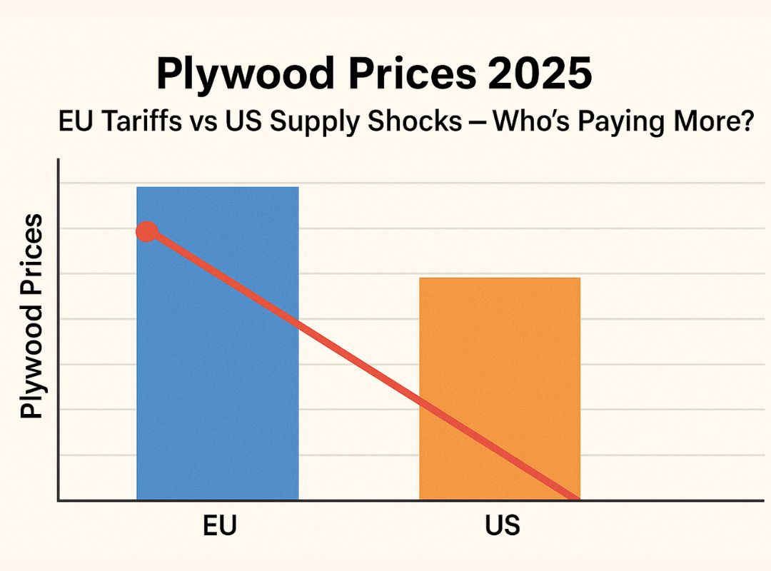 Plywood Prices 2025: EU Tariffs vs US Supply Shocks – Who's Paying More?