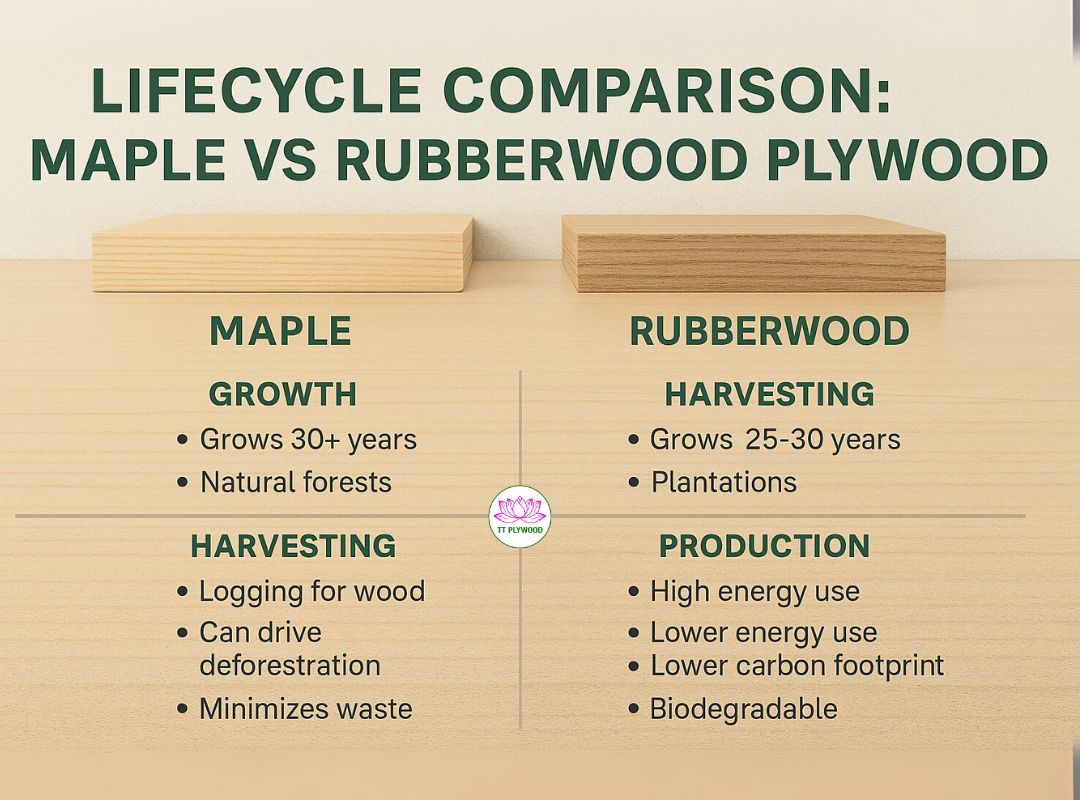Maple vs. Rubberwood Plywood: Which Is More Eco-Friendly?