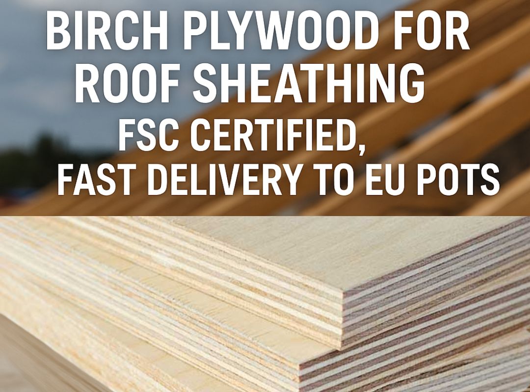 Birch Plywood for Roof Sheathing – FSC Certified, Fast Delivery to EU Ports | TT Plywood