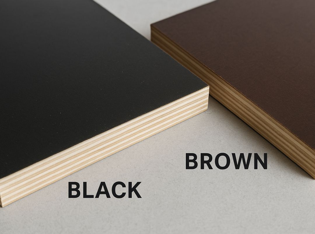 Black Film Faced Plywood vs Brown: Color Differences and Performance Breakdown | TT Plywood Vietnam