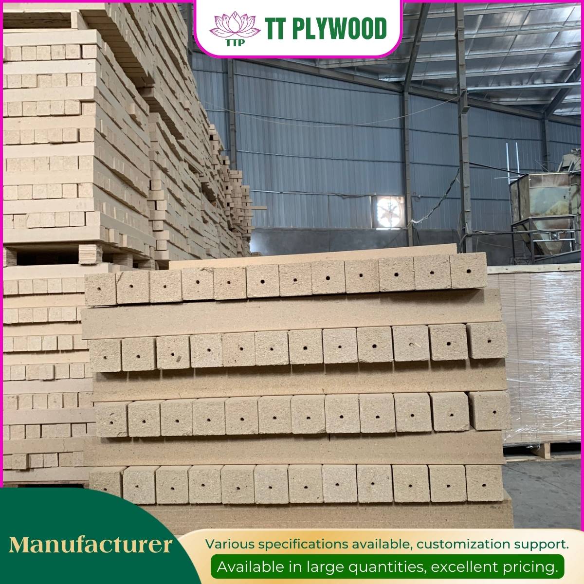 Chip Block - Compressed Wood Block for Pallets | TT PLYWOOD