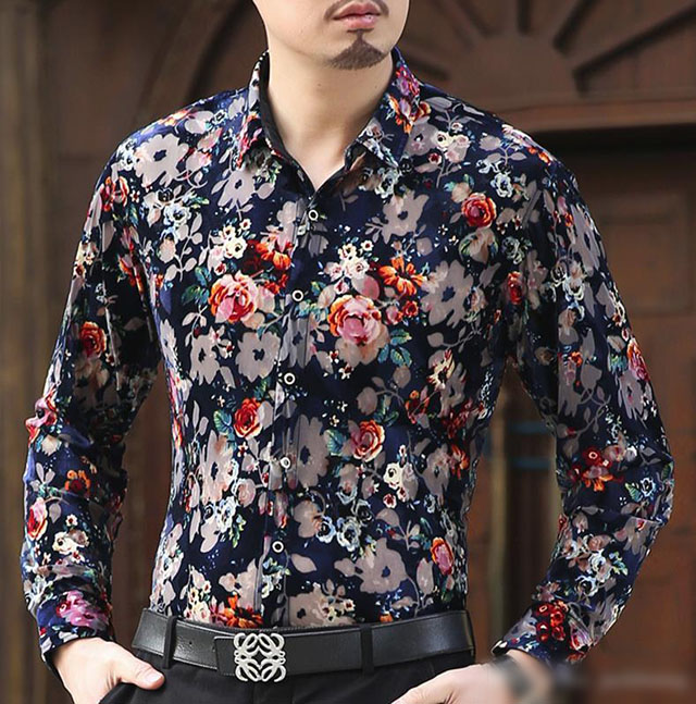 Áo sơ mi nam họa tiết đi dự tiệc 3