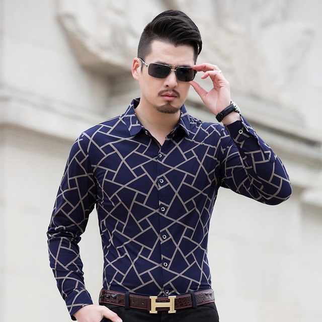 Áo sơ mi nam họa tiết đi dự tiệc 5